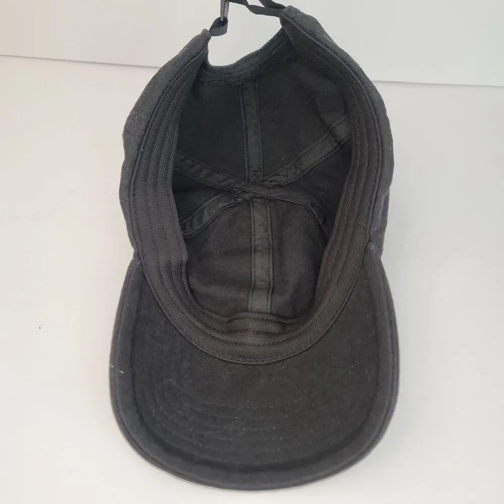 Eddie Bauer Strapback Dad Hat Black Canvas Adjustable Webbing Buckle Cap OSFA
